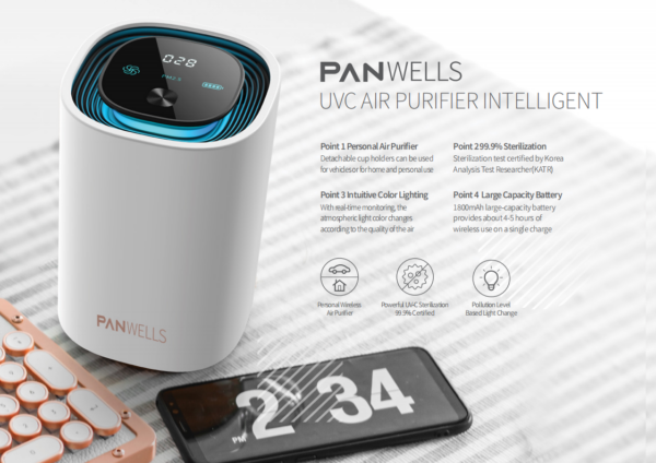 Panwells UVC Air Purifier Intelligent (Black/ White) - Image 5