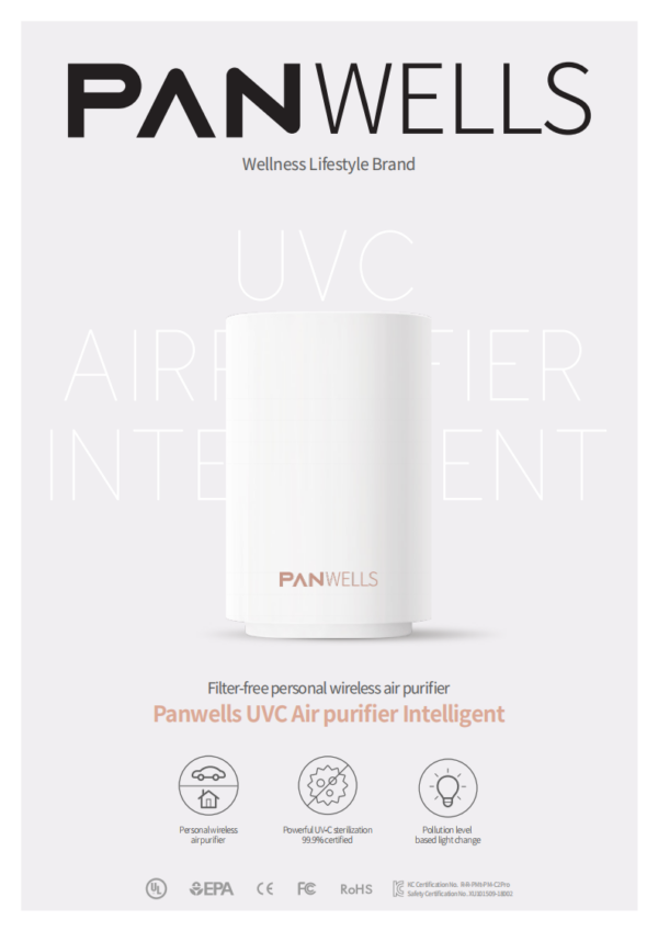 Panwells UVC Air Purifier Intelligent (Black/ White)